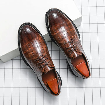 Men Dress Shoes Patent Leather Brogue Shoes for Male Formal Wedding Party Office Men Oxfords Business Moccasins Shoes